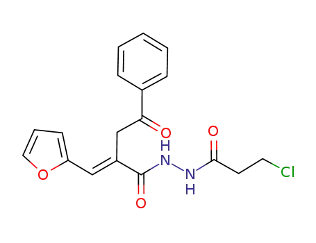 3-Chloro-propionic acid N'-{2-[1-furan-2-yl-meth-(E)-ylidene]-4-oxo-4-phenyl-butyryl}-hydrazide