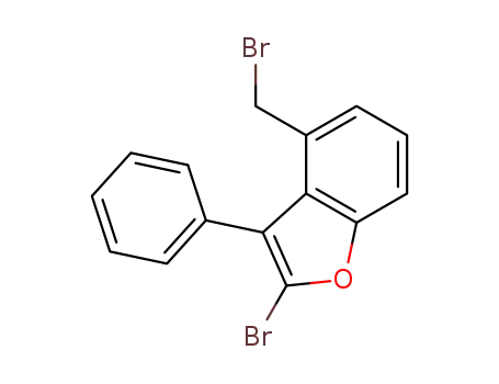Molecular Structure of 63188-60-3 (Benzofuran, 2-bromo-4-(bromomethyl)-3-phenyl-)