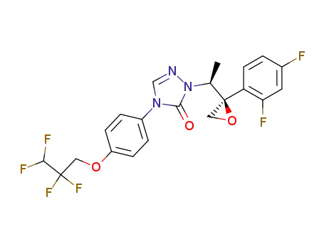 Molecular Structure of 188645-06-9 (2-[(1S,2R)-2-(2,4-difluorophenyl)-2,3-epoxy-1-methylpropyl]-4-[4-(2,2,3,3-tetrafluoropropoxy)phenyl]-3(2H,4H)-1,2,4-triazolone)