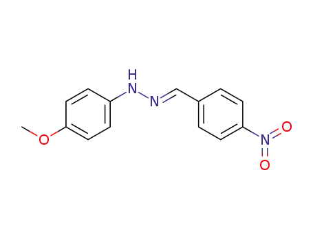 Molecular Structure of 72705-99-8 (Benzaldehyde, 4-nitro-, (4-methoxyphenyl)hydrazone)