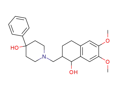 Molecular Structure of 60682-23-7 (4-Piperidinol,
4-phenyl-1-[(1,2,3,4-tetrahydro-1-hydroxy-6,7-dimethoxy-2-naphthalenyl)
methyl]-)
