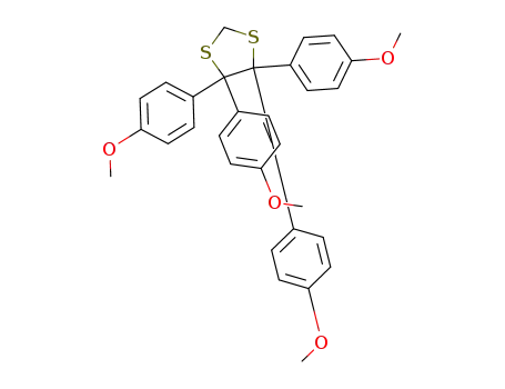 Molecular Structure of 857786-18-6 (4,4,5,5-tetrakis(4-methoxyphenyl)-1,3-dithiolane)