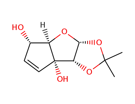7aH-Cyclopenta[4,5]furo[2,3-d]-1,3-dioxole-5,7a-diol, 3a,4a,5,7b-tetrahydro-2,2-dimethyl-, (3aR,4aR,5S,7aR,7bR)- (9CI)