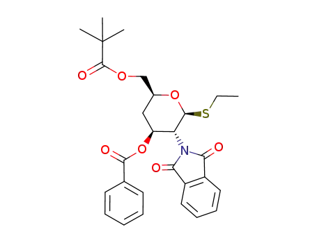 Benzoic acid (2S,3R,4S,6S)-6-(2,2-dimethyl-propionyloxymethyl)-3-(1,3-dioxo-1,3-dihydro-isoindol-2-yl)-2-ethylsulfanyl-tetrahydro-pyran-4-yl ester