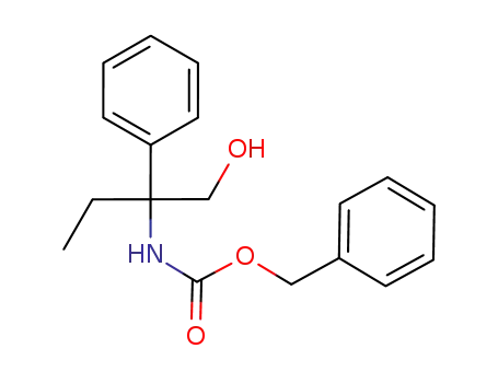 Molecular Structure of 1032763-98-6 (benzyl N-(1-hydroxymethyl-1-phenyl)propylcarbamate)