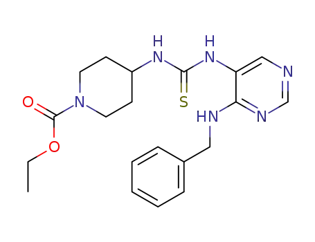ethyl 4-[[[[4-[(phenylmethyl)amino]-5-pyrimidinyl]amino]thioxomethyl]amino]-1-piperidinecarboxylate