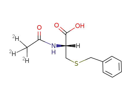Molecular Structure of 201404-15-1 (N-(Acetyl-d3)-S-benzyl-L-cysteine)
