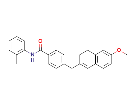 4-[(6-Methoxy-3,4-dihydro-2-naphthalenyl)methyl]-N-(2-methylphenyl)benzamide