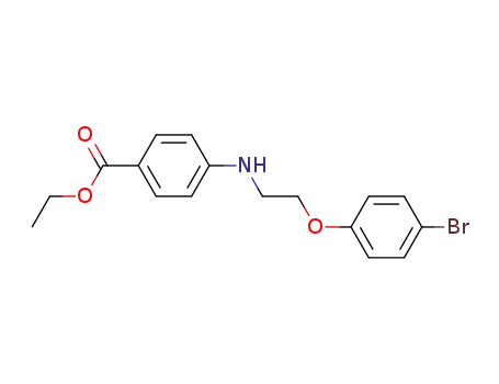 Molecular Structure of 63650-01-1 (Benzoic acid, 4-[[2-(4-bromophenoxy)ethyl]amino]-, ethyl ester)