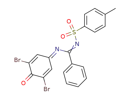 N-[1-(3,5-Dibromo-4-oxo-cyclohexa-2,5-dienylideneamino)-1-phenyl-meth-(Z)-ylidene]-4-methyl-benzenesulfonamide