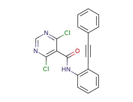 4,6-dichloro-pyrimidine-5-carboxylic acid (2-phenylethynyl-phenyl)-amide