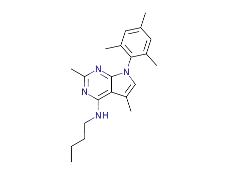 7H-Pyrrolo[2,3-d]pyrimidin-4-amine,
N-butyl-2,5-dimethyl-7-(2,4,6-trimethylphenyl)-