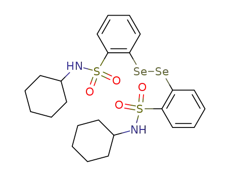 Molecular Structure of 200408-41-9 (2,2'-diselenobis(N-cyclohexyl benzenesulfonamide))