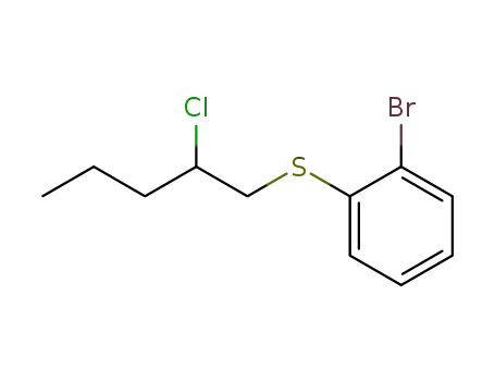 Molecular Structure of 54403-51-9 (Benzene, 1-bromo-2-[(2-chloropentyl)thio]-)