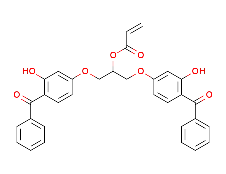 Molecular Structure of 103637-50-9 (1,3-BIS(4-BENZOYL-3-HYDROXYPHENOXY)-2-PROPYL ACRYLATE)