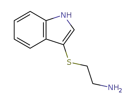 Molecular Structure of 61021-52-1 (2-(1H-INDOL-3-YLSULFANYL)-ETHYLAMINE)