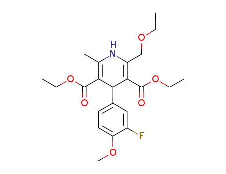 2-ethoxymethyl-6-methyl-4-(3'-fluoro-4'-methoxyphenyl)-1,4-dihydropyridine-3,5-dicarboxylic acid diethyl ester