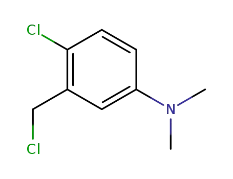 Molecular Structure of 119056-01-8 (Benzenamine, 4-chloro-3-(chloromethyl)-N,N-dimethyl-)