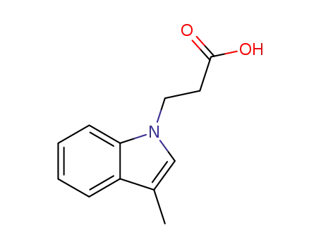 Molecular Structure of 57662-47-2 (3-(3-METHYL-1H-INDOL-1-YL)PROPANOIC ACID)