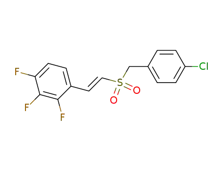Molecular Structure of 334969-36-7 ((E)-2,3,4-trifluorostyryl 4-chlorobenzyl sulfone)