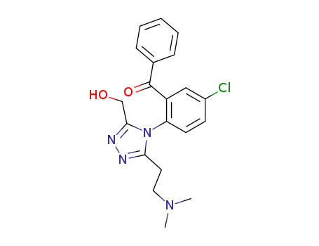 2-<3-(hydroxymethyl)-5-(2-dimethylamino)ethyl>-4H-1,2,4-triazol-4-yl-5-chloro-benzophenone