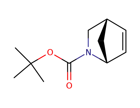 Molecular Structure of 702666-73-7 (tert-butyl (1R,4S)-(+)-2-azabicyclo[2.2.1]hept-5-ene-2-carboxylate)