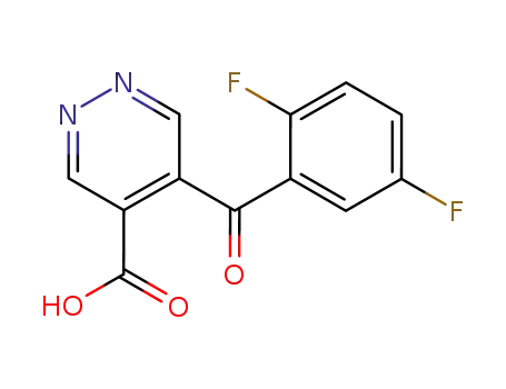 Molecular Structure of 154384-91-5 (4-(2'5'-difluorobenzoyl)pyridazine-5-carboxylic acid)