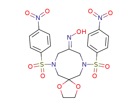 7,11-bis-(4-nitro-benzenesulfonyl)-1,4-dioxa-7,11-diaza-spiro[4.7]dodecan-9-one oxime