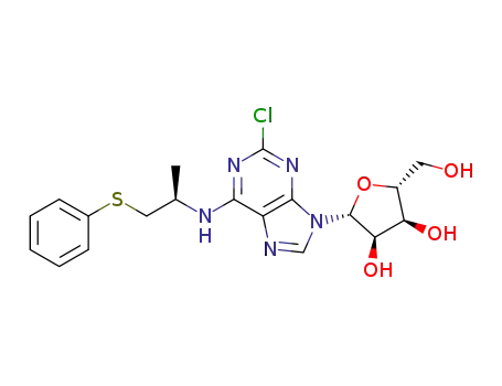 2-chloro-N-[(R)-1-phenylthio-2-propyl]adenosine