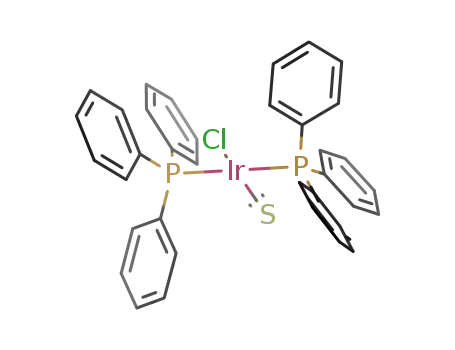 Molecular Structure of 61950-66-1 (Iridium, (carbonothioyl)chlorobis(triphenylphosphine)-)