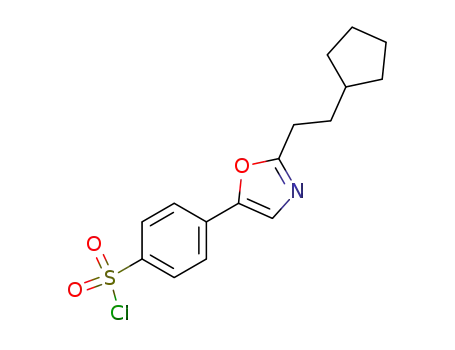 4-[2-(2-cyclopentylethyl)oxazol-5-yl]benzenesulfonyl chloride