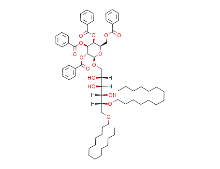 Molecular Structure of 350243-34-4 (1-O-(2,3,4,6-tetra-O-benzoyl-β-D-galactopyranosyl)-5,6-di-O-tetradecyl-D-mannitol)