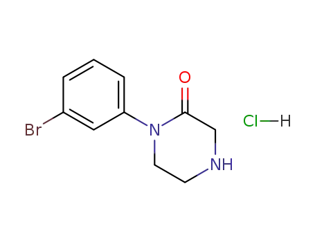 Molecular Structure of 215649-81-3 (1-(3-BROMEPHENYL)-PIPERAZIN-2-ONE HCL)