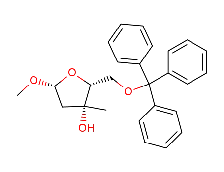 methyl 2-deoxy-3-C-methyl-5-O-triphenylmethyl-β-D-threo-pentofuranoside