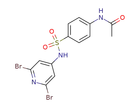 Molecular Structure of 202467-46-7 (N-[4-(2,6-dibromopyridin-4-ylsulfamoyl)phenyl]acetamide)