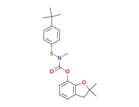 Molecular Structure of 50539-70-3 (N-[[4-(1,1-Dimethylethyl)phenyl]thio]-N-methylcarbamic acid 2,3-dihydro-2,2-dimethylbenzofuran-7-yl ester)