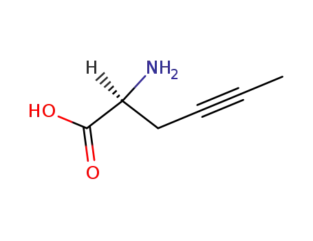 Molecular Structure of 29834-76-2 ((S)-2-Amino-4-hexynoic acid)