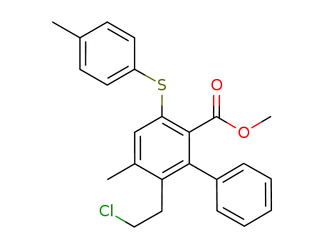 methyl 4-methyl-5-(2-chloroethyl)-2-(4-methylphenylsulfanyl)-6-phenylbenzoate