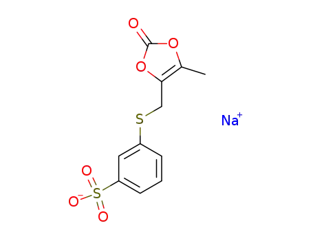 Benzenesulfonic acid, 3-[[(5-methyl-2-oxo-1,3-dioxol-4-yl)methyl]thio]-,
sodium salt