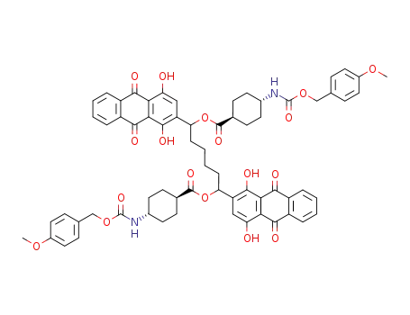 1,6-bis(1,4-dihydroxyanthracene-9,10-dion-2-yl)-1,6-bis[(trans-4-{N-[(4-methoxybenzyl)oxy]carbonyl}amino)cyclohexylcarbonyloxy]-hexane