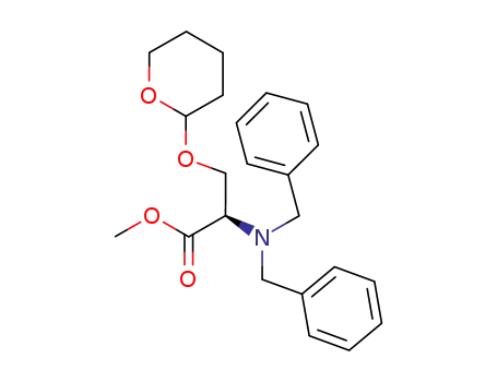 Molecular Structure of 217495-57-3 ([2R]-dibenzylamino-3-(tetrahydropyran-2-yloxy)propionic acid methyl ester)
