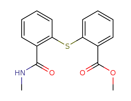 Molecular Structure of 100695-82-7 (2-(N-methylcarbamoyl)phenyl 2-(methoxycarbonyl)phenyl sulfide)