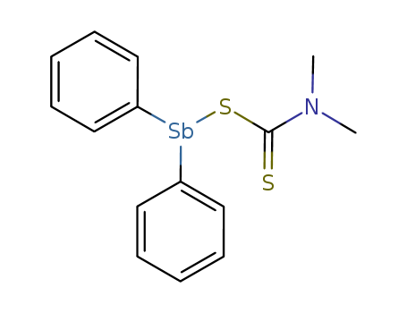 Stibine,[(dimethylthiocarbamoyl)thio]diphenyl- (7CI,8CI)