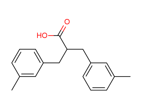 Molecular Structure of 115865-15-1 (Benzenepropanoic acid, 3-methyl-a-[(3-methylphenyl)methyl]-)