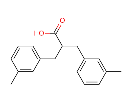 Molecular Structure of 115865-15-1 (Benzenepropanoic acid, 3-methyl-a-[(3-methylphenyl)methyl]-)