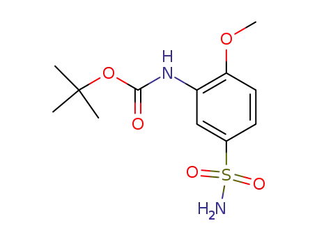 Molecular Structure of 259537-25-2 (Carbamic acid, [5-(aminosulfonyl)-2-methoxyphenyl]-, 1,1-dimethylethyl
ester)