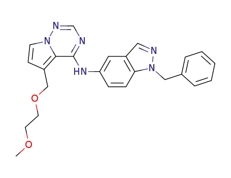 (1-Benzyl-1H-indazol-5-yl)-[5-(2-methoxy-ethoxymethyl)-pyrrolo[2,1-f][1,2,4]triazin-4-yl]-amine