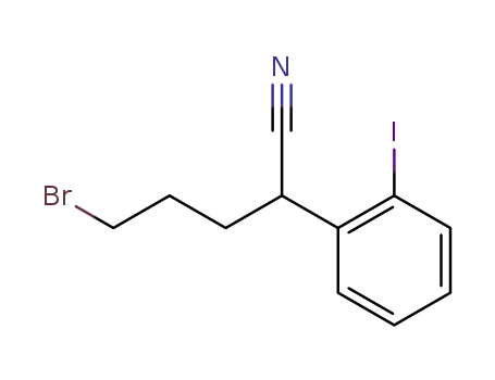 Molecular Structure of 219679-04-6 (5-bromo-2-(2-iodophenyl)pentanenitrile)