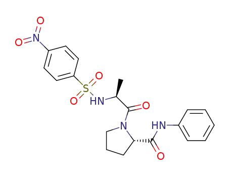 Molecular Structure of 66412-23-5 (L-Prolinamide, N-[(4-nitrophenyl)sulfonyl]-L-alanyl-N-phenyl-)