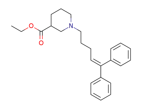 3-Piperidinecarboxylic acid, 1-(5,5-diphenyl-4-pentenyl)-, ethyl ester